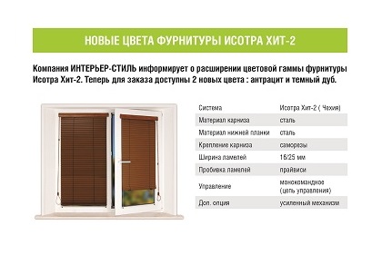 Новые цвета Исотра Хит-2: Антрацит и Темный дуб