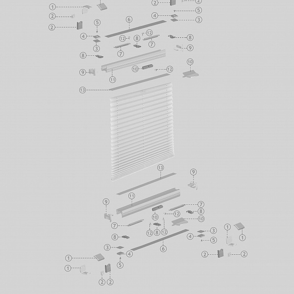 Штора плиссе BB21