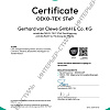 Сертификат Oeko-Tex (Van Clewe)